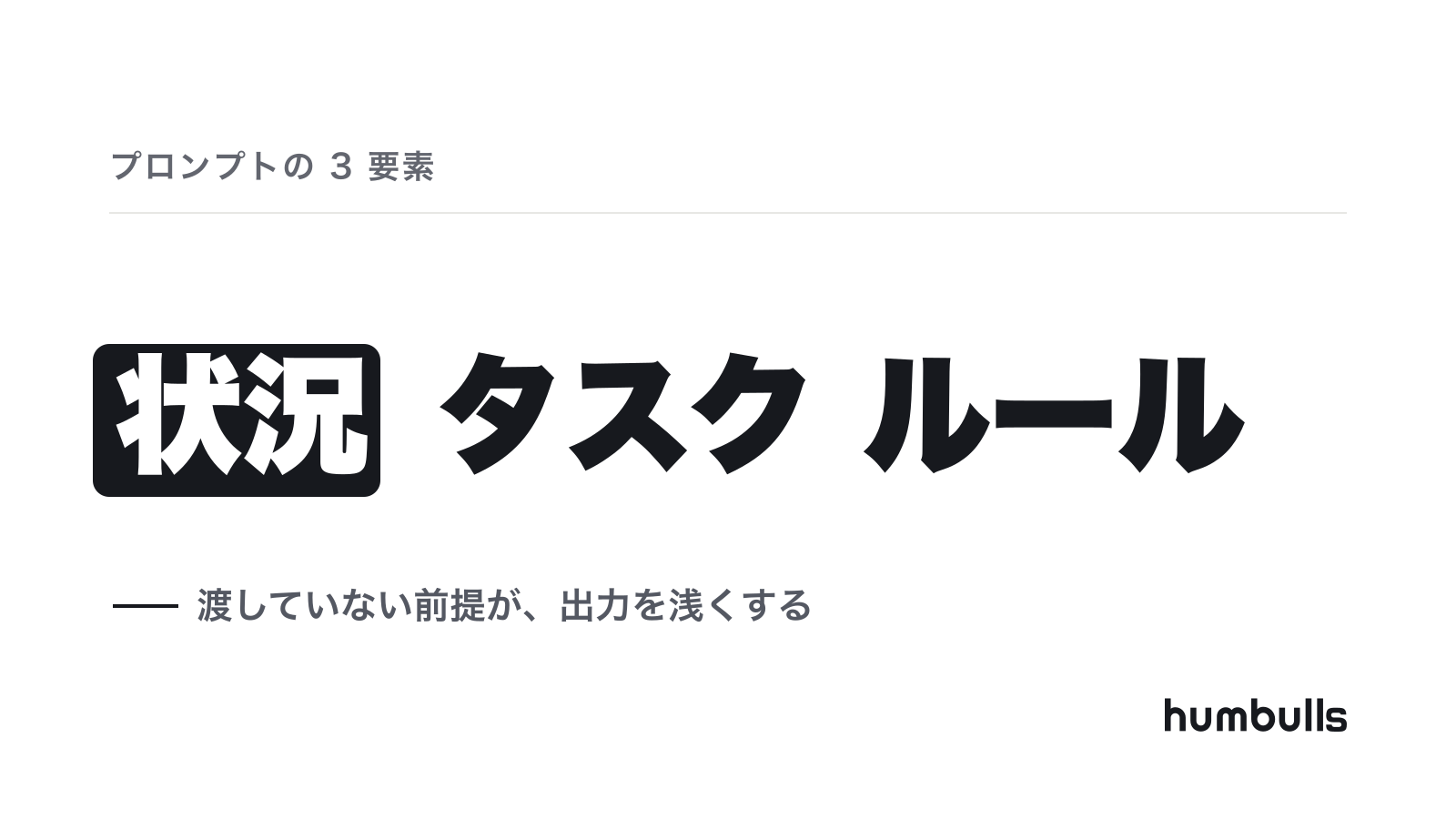 Claude の使い方 — 仕事で指示が通るプロンプト 3 要素と直し方 4 手
