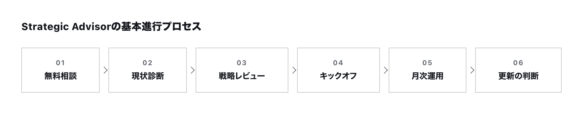 Strategic Advisorの基本進行プロセス